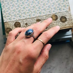 Vintage blue resin ring